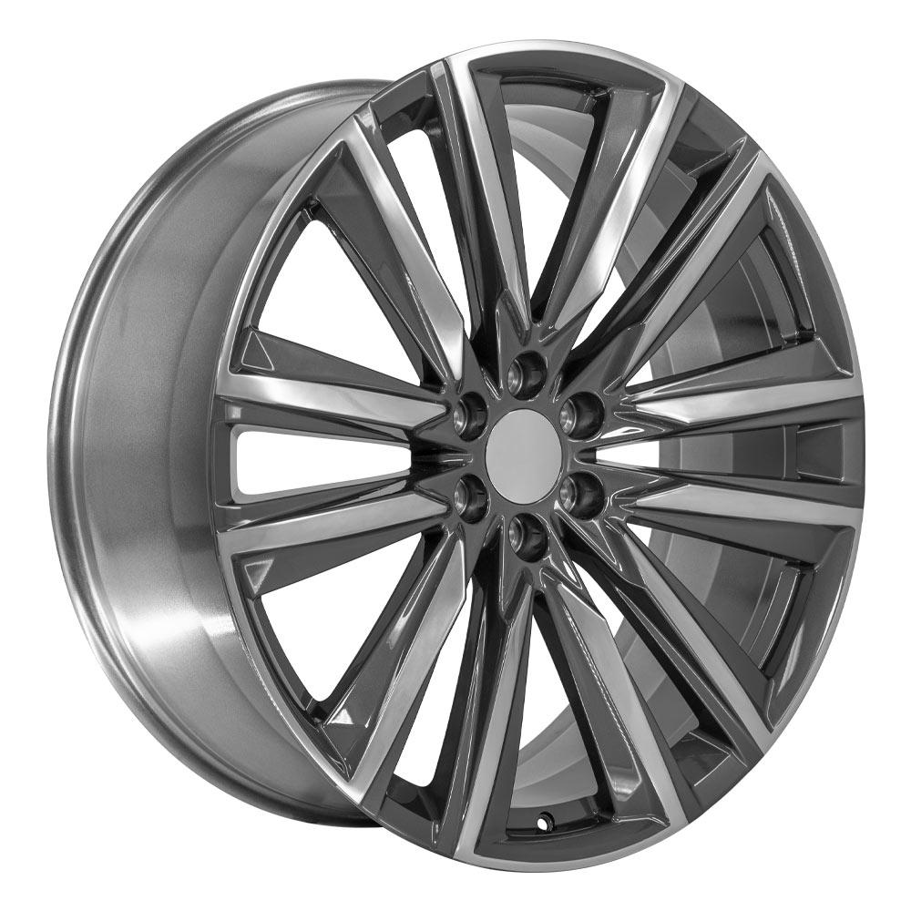 26" Replica Wheel fits Cadillac Escalade - CA91 Gunmetal with Polished Face