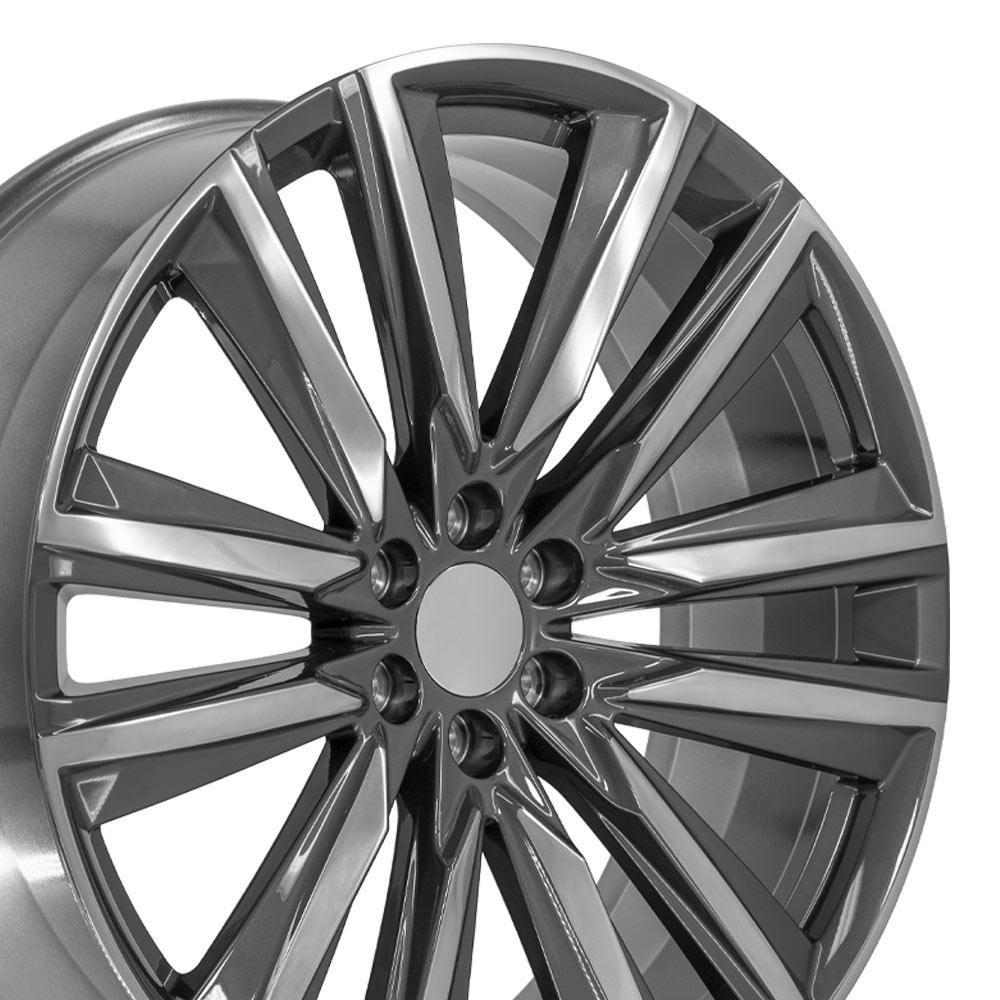 26" Replica Wheel fits Cadillac Escalade - CA91 Gunmetal with Polished Face