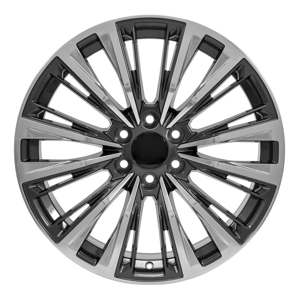 CA93 22x9 Gunmetal with Polished Face WHEELS
