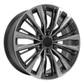 22" Replica CA93 fits Cadillac Escalade Gunmetal with Polished Face