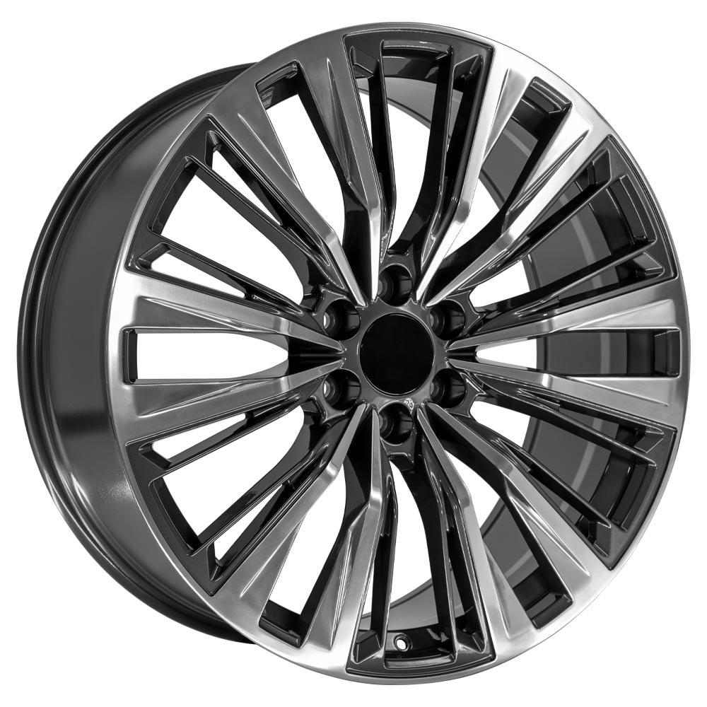 24" Replica CA93 fits Cadillac Escalade Gunmetal with Polished Face
