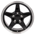 CV01 17x9.5 Black with Machined Lip WHEELS