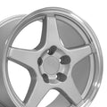 CV01 17x9.5 Silver with Machined Lip WHEELS