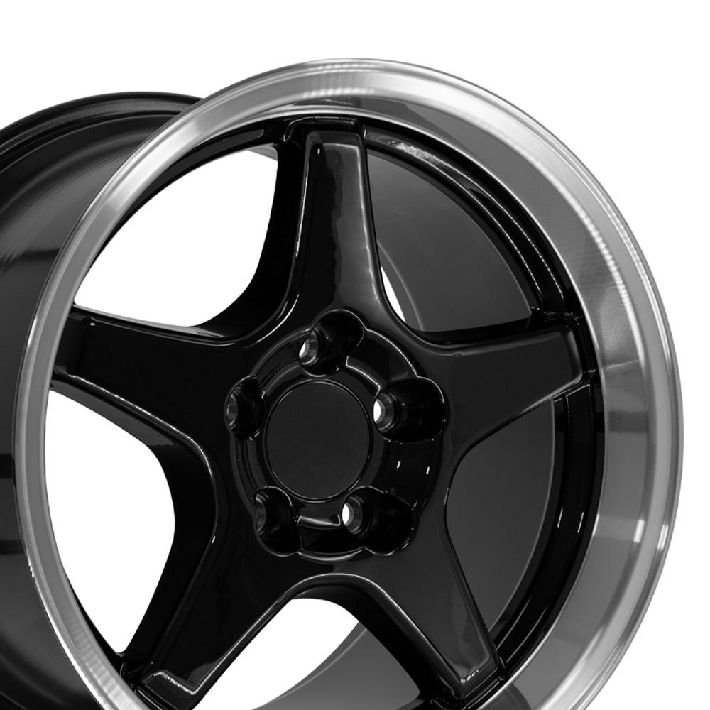 CV01 17x11 Black with Machined Lip WHEELS