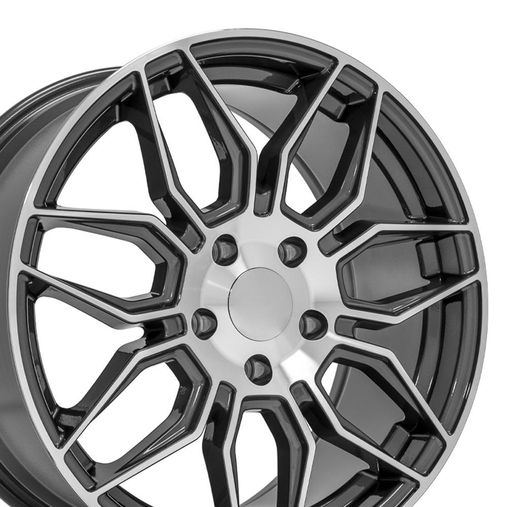 18" Replica CV03C fits Chevrolet C7 Corvette Gunmetal Machined