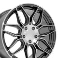 19" Replica CV03C fits Chevrolet C7 Corvette Gunmetal Machined