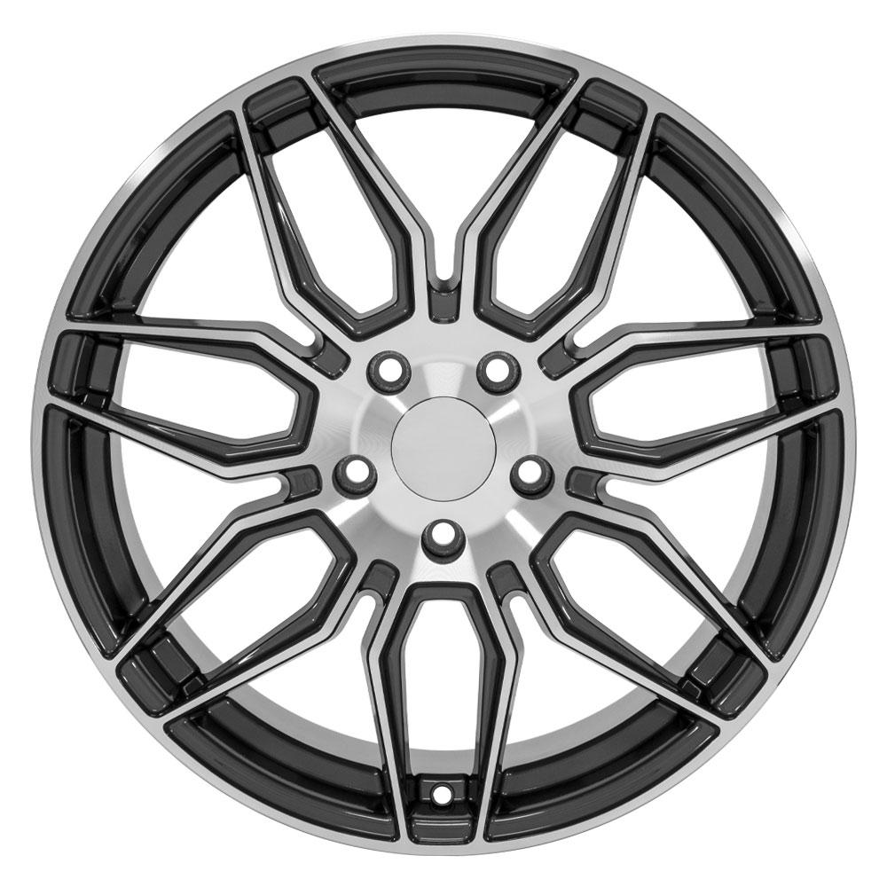 19" Replica Wheel fits Chevrolet C8 Corvette - CV03D Gunmetal Machined