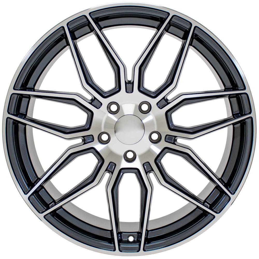 20" Replica Wheel fits Chevrolet C8 Corvette - CV03D Gunmetal Machined