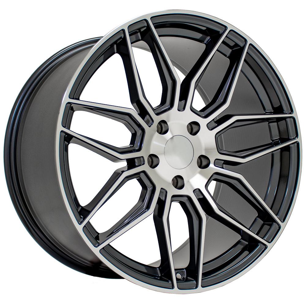 20" Replica Wheel fits Chevrolet C8 Corvette - CV03D Gunmetal Machined