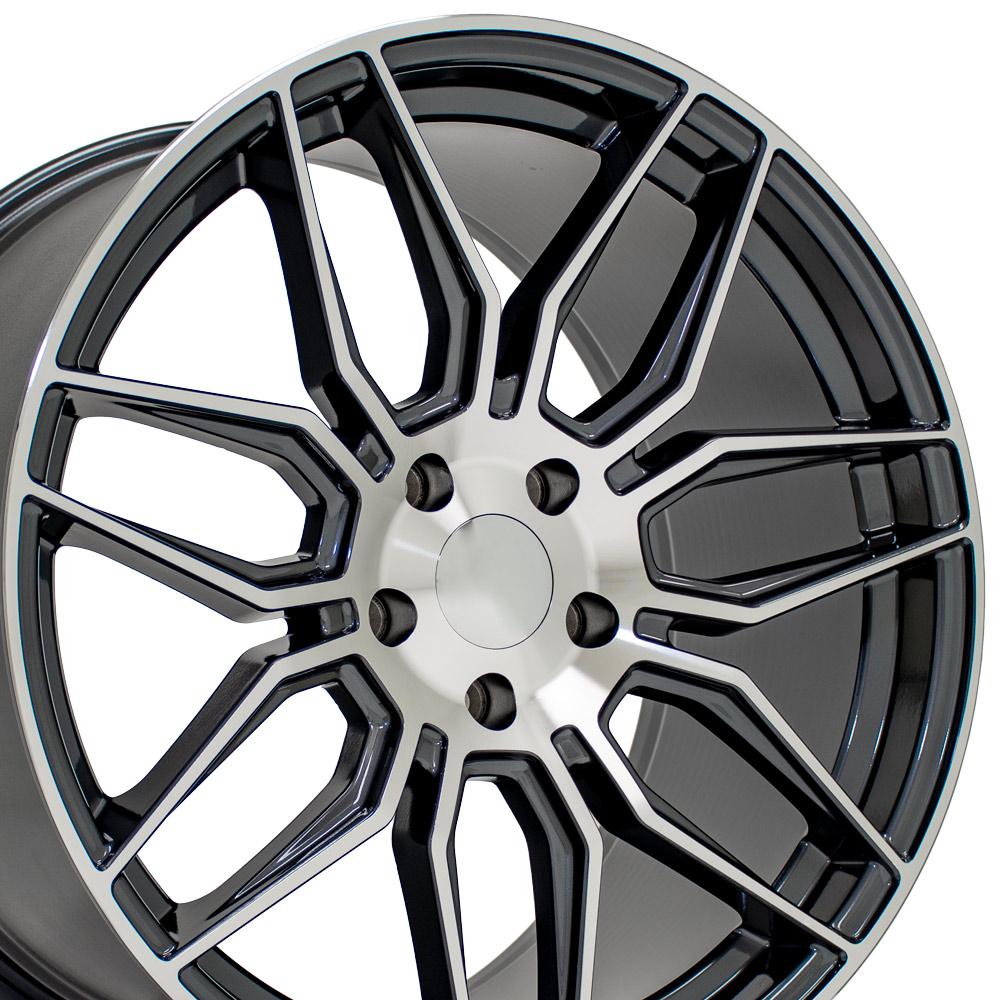 20" Replica Wheel fits Chevrolet C8 Corvette - CV03D Gunmetal Machined