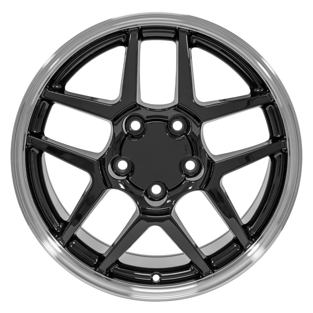 CV04 17x9.5 Black with Machined Lip WHEELS