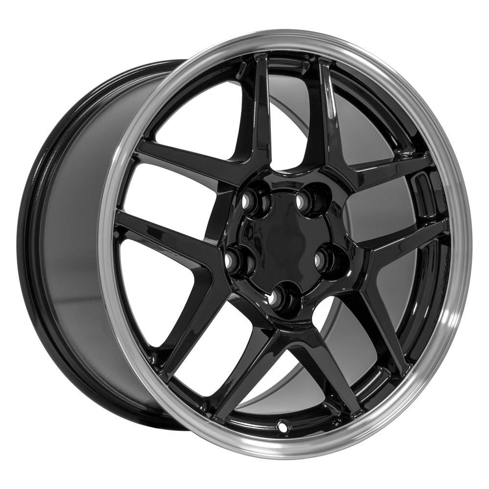 CV04 17x9.5 Black with Machined Lip WHEELS