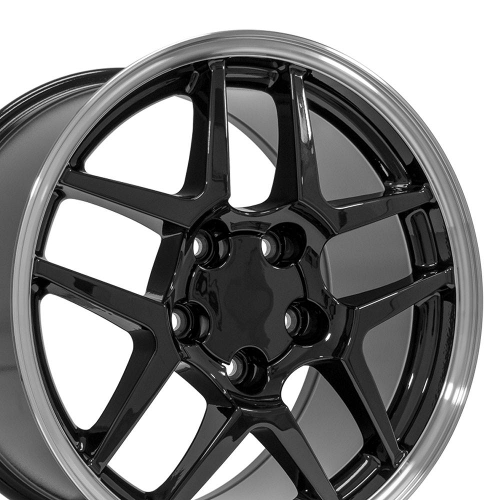 CV04 17x9.5 Black with Machined Lip WHEELS