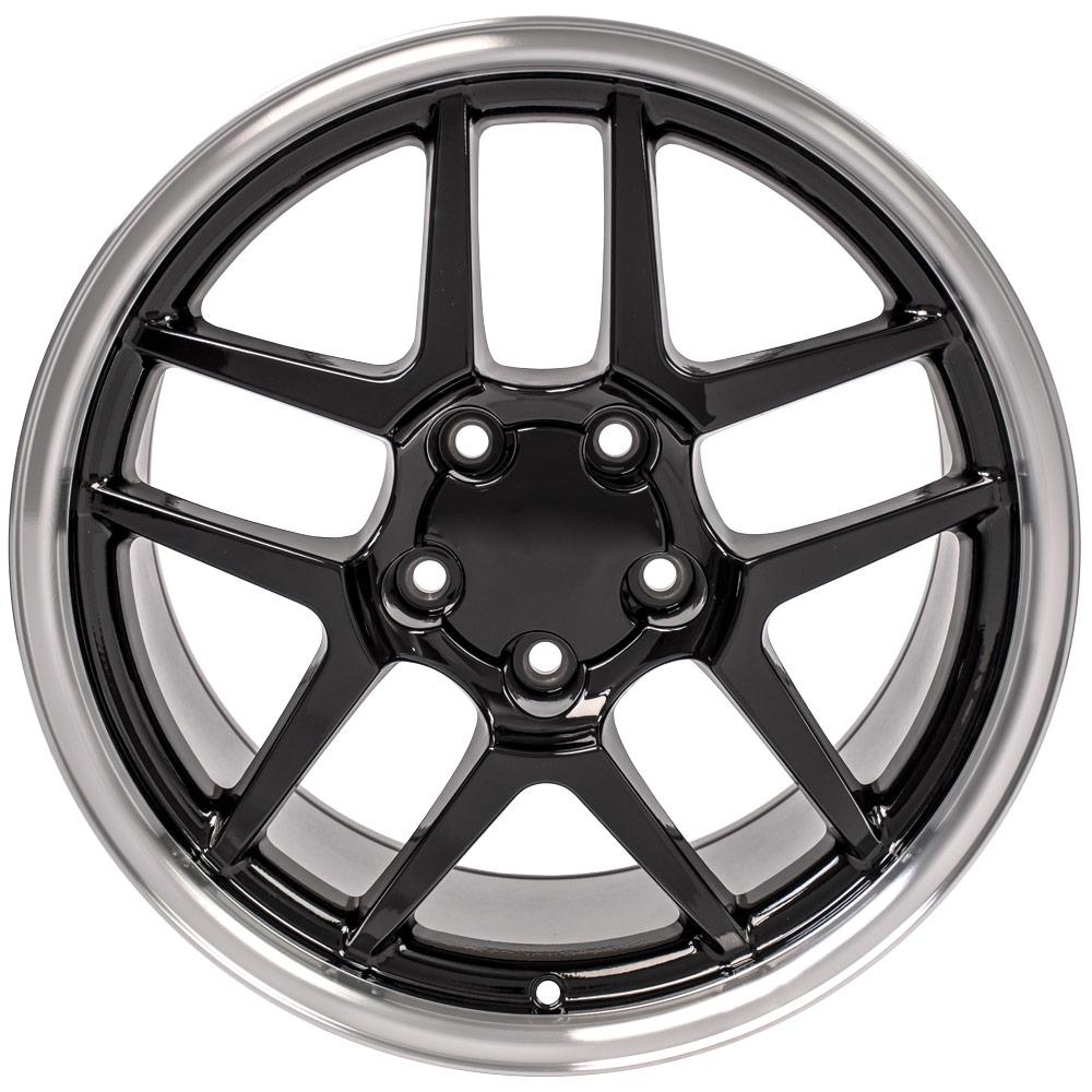 CV04 18x10.5 Black with Machined Lip WHEELS