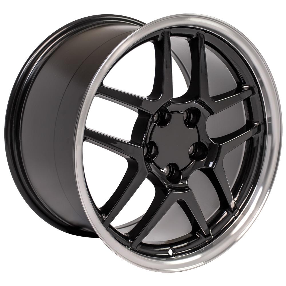 CV04 18x10.5 Black with Machined Lip WHEELS