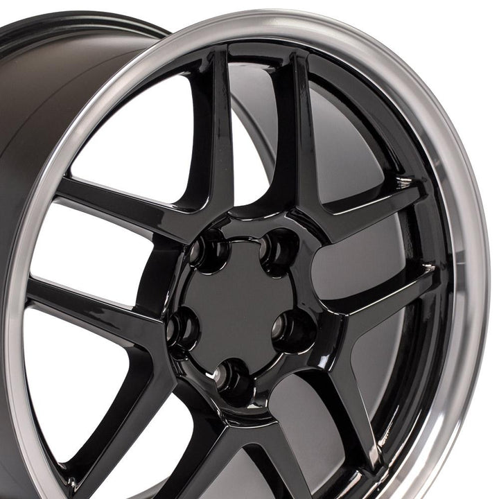 CV04 18x10.5 Black with Machined Lip WHEELS