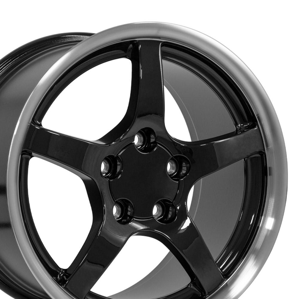 CV05 17x9.5 Black with Machined Lip WHEELS