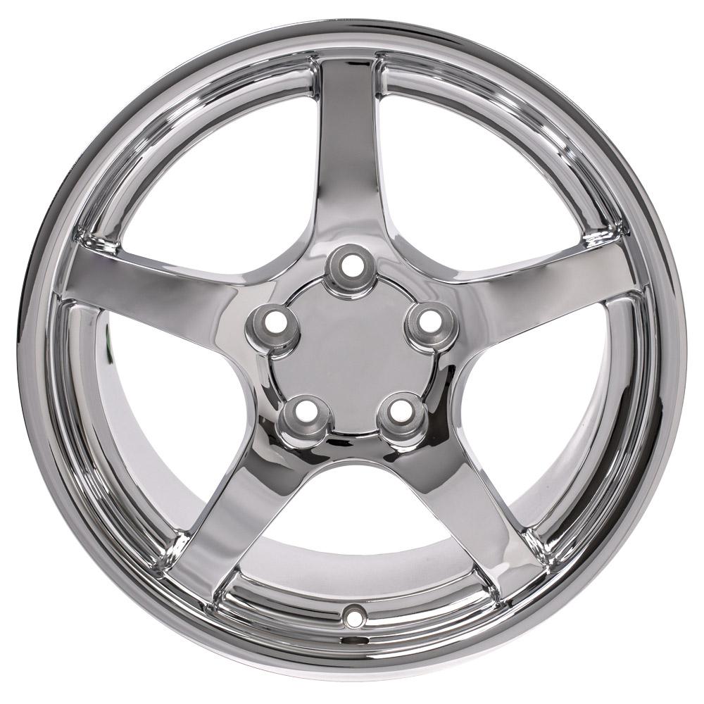 18" Replica CV05 fits Chevrolet Corvette C5 Deep Dish Chrome