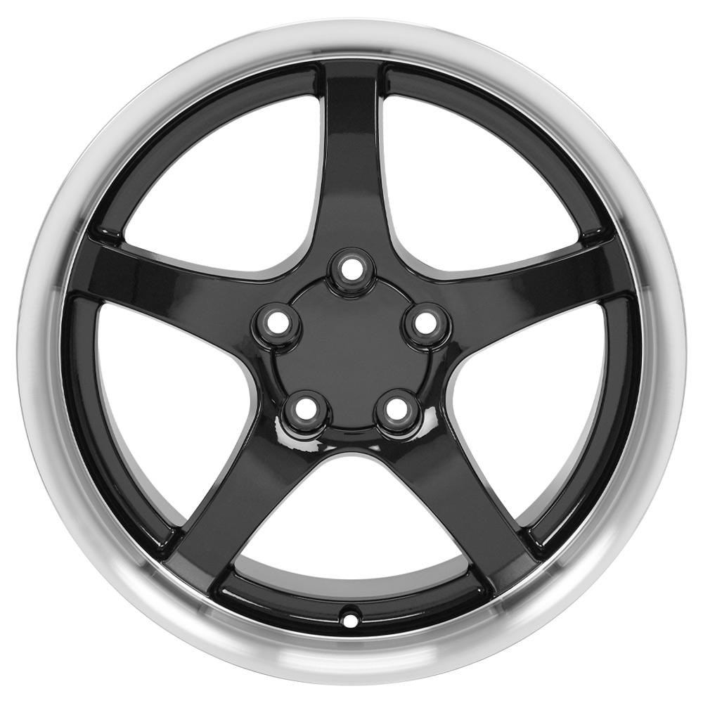 CV05 18x10.5 Black with Machined Lip WHEELS