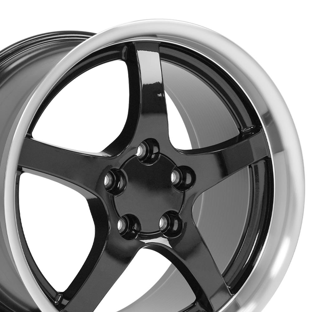18" Replica CV05 fits Chevrolet Corvette C5 Deep Dish Black