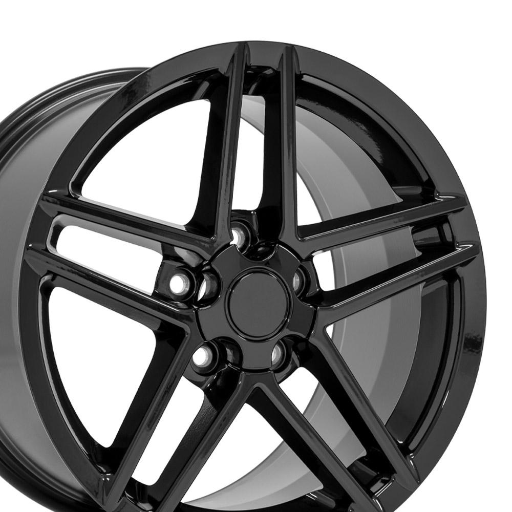 17" Replica CV07A fits Chevrolet Corvette C6 Z06 Black