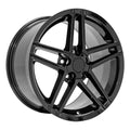 18" Replica CV07A fits Chevrolet Corvette C6 Z06 Black