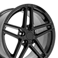 18" Replica CV07A fits Chevrolet Corvette C6 Z06 Black