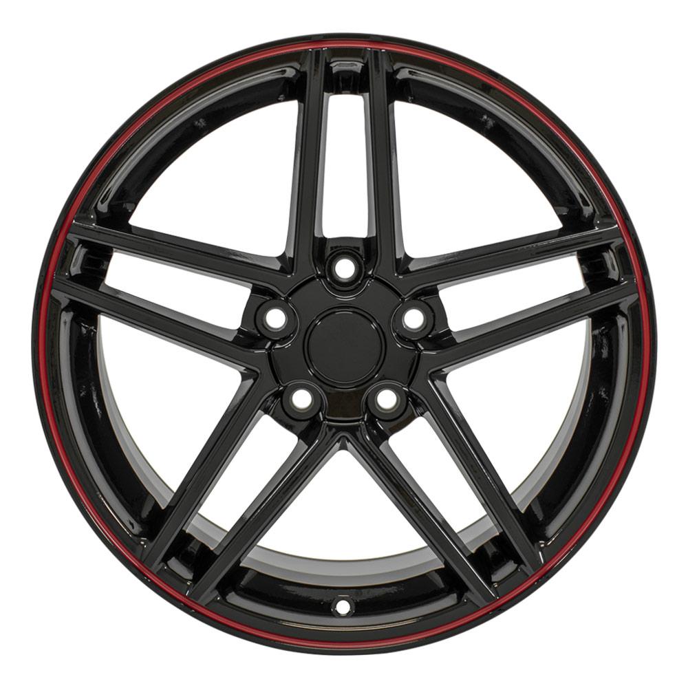 18" Replica Wheel CV07A Fits Chevrolet Corvette - C6 Z06 Rim Redline Wheel