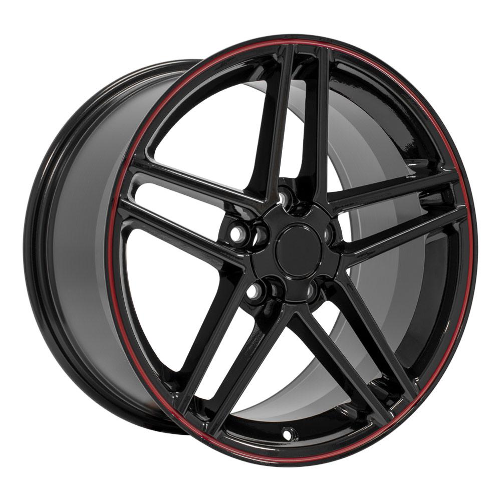 18" Replica Wheel CV07A Fits Chevrolet Corvette - C6 Z06 Rim Redline Wheel