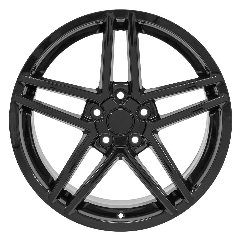 19" Replica CV07B fits Chevrolet Corvette C6 Z06 Black