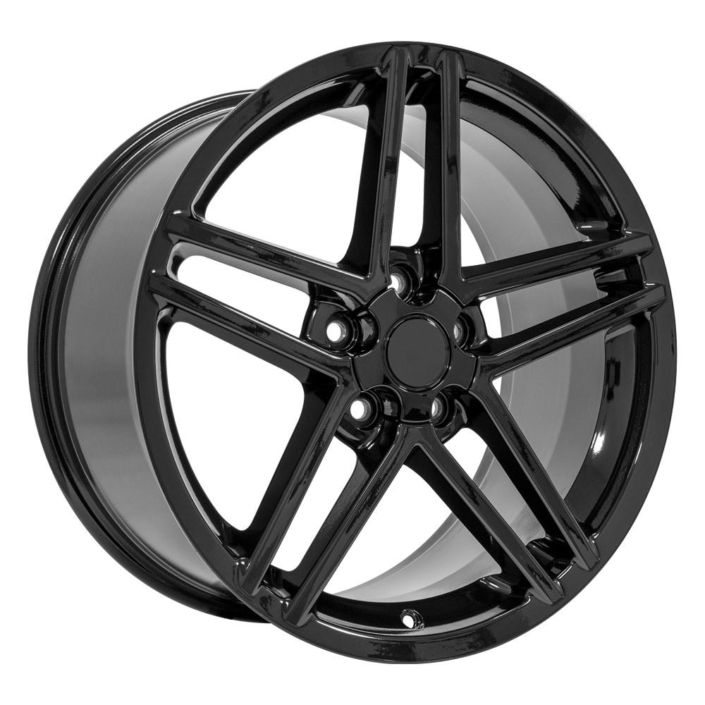 19" Replica CV07B fits Chevrolet Corvette C6 Z06 Black