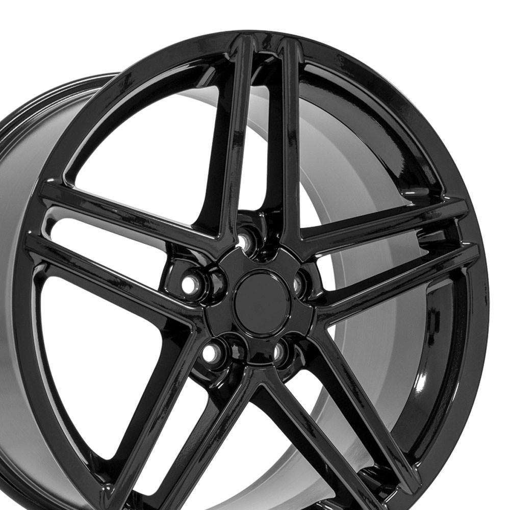 19" Replica CV07B fits Chevrolet Corvette C6 Z06 Black