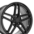 19" Replica CV07B fits Chevrolet Corvette C6 Z06 Black