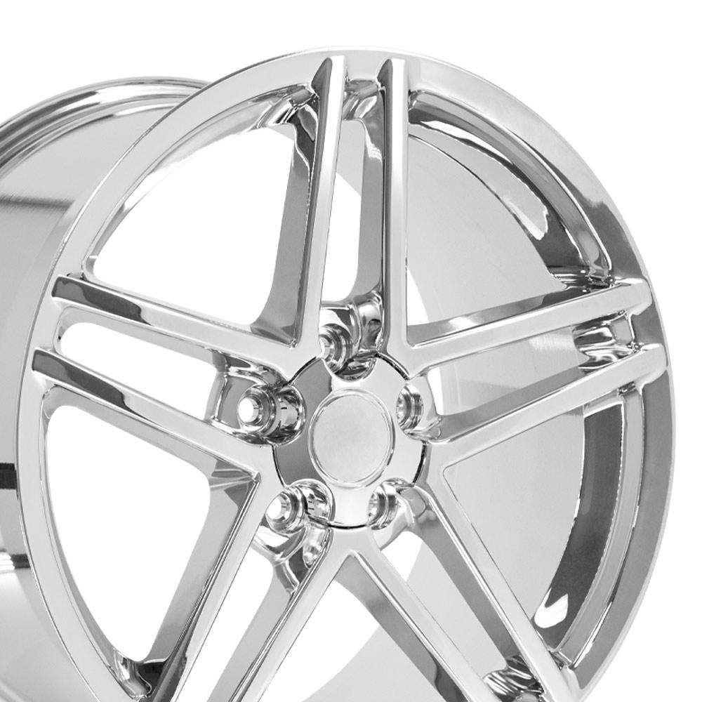 19" Replica CV07B fits Chevrolet Corvette C6 Z06 Chrome