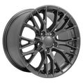 17" Replica CV22 fits Chevrolet Corvette C7 Z06 Gunmetal