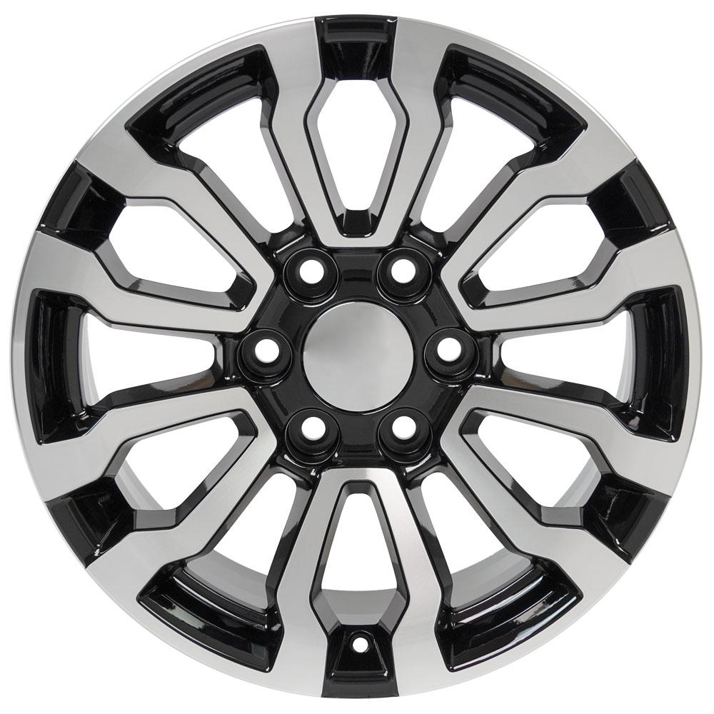 18" Replica CV35 fits GMC Sierra Black Machined