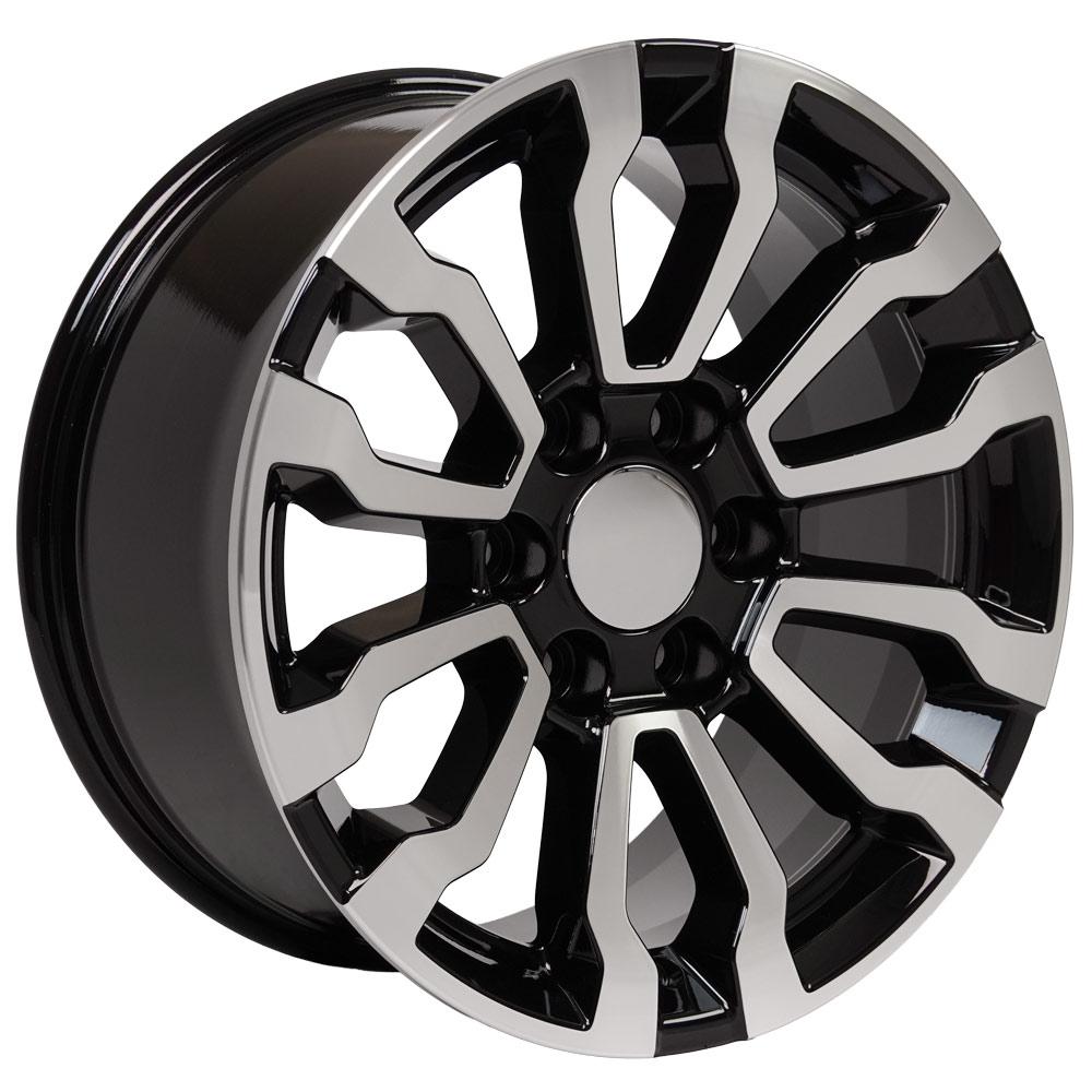 18" Replica CV35 fits GMC Sierra Black Machined