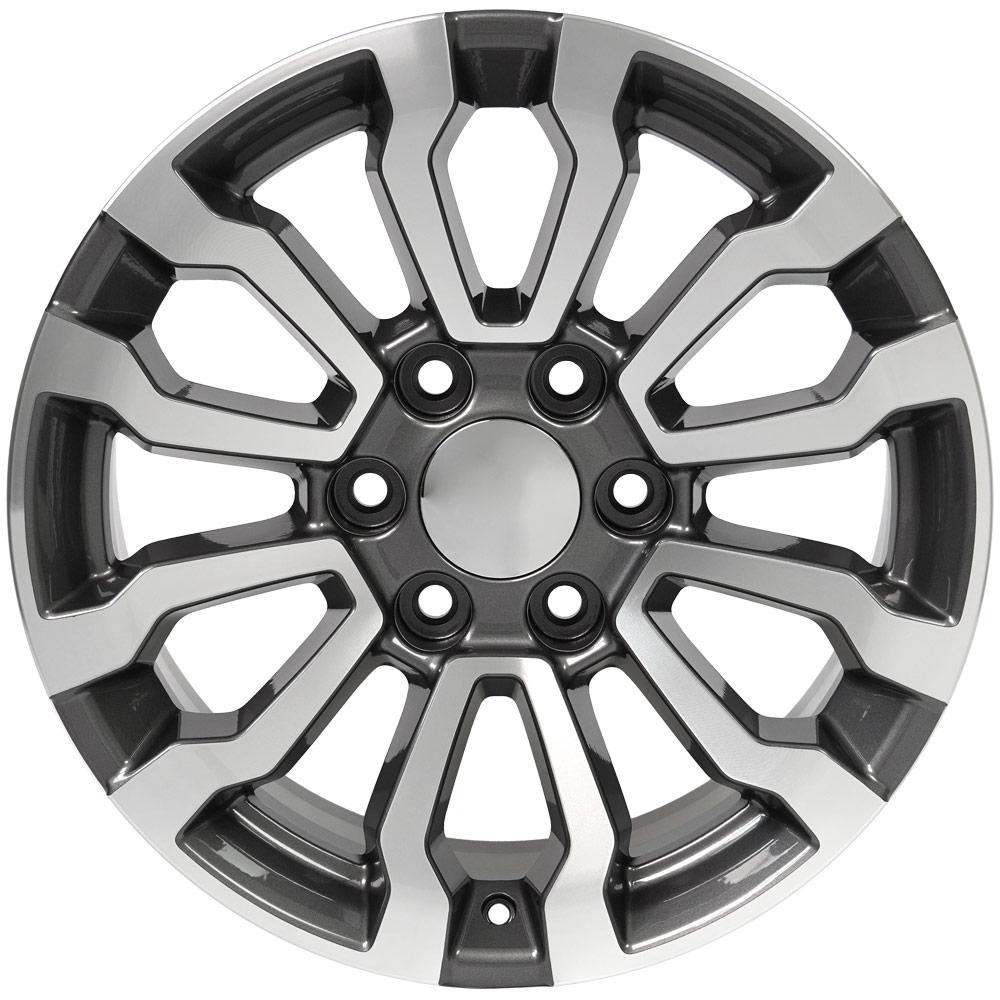 18" Replica CV35 fits GMC Sierra Gunmetal Machined
