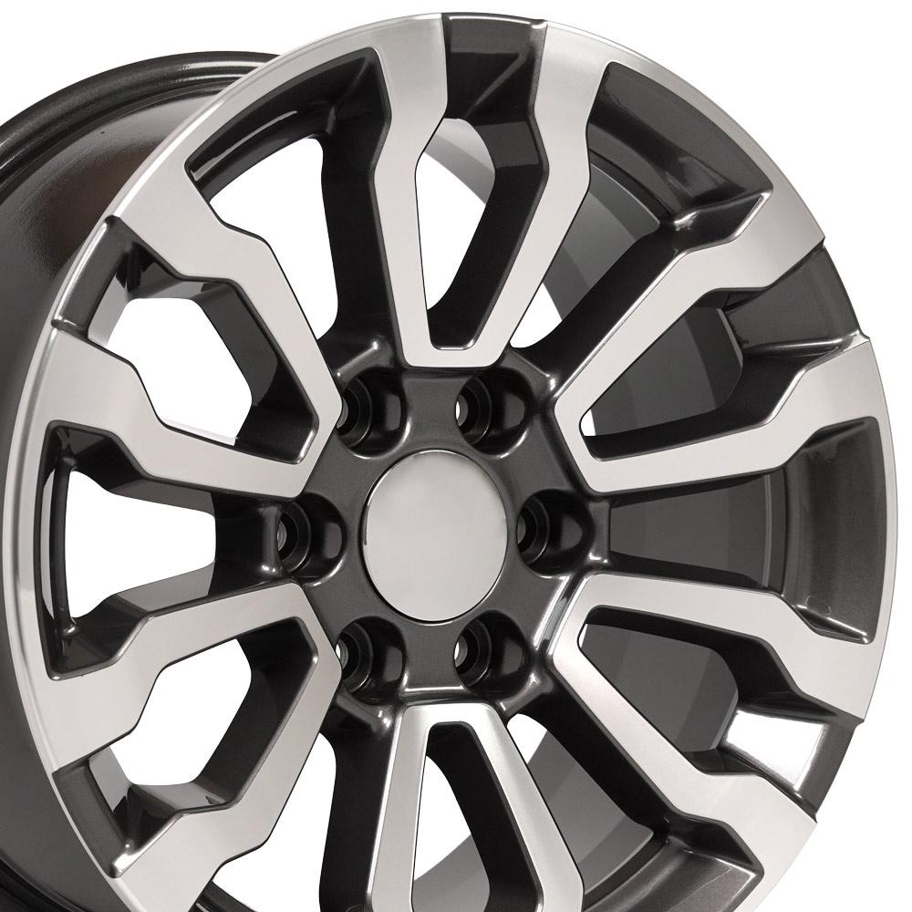 18" Replica CV35 fits GMC Sierra Gunmetal Machined