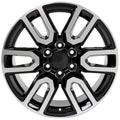 20" Replica CV36 fits GMC Sierra Black Machined