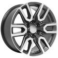 20" Replica CV36 fits GMC Sierra Gunmetal Machined