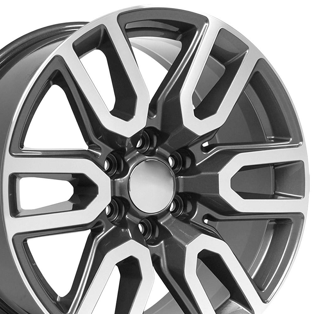 20" Replica CV36 fits GMC Sierra Gunmetal Machined