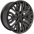 22" Replica CV37 fits GMC Sierra Black Milled