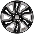 22" Replica CV39 fits GMC Sierra Black and Chrome