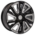 22" Replica CV39 fits GMC Sierra Black and Chrome