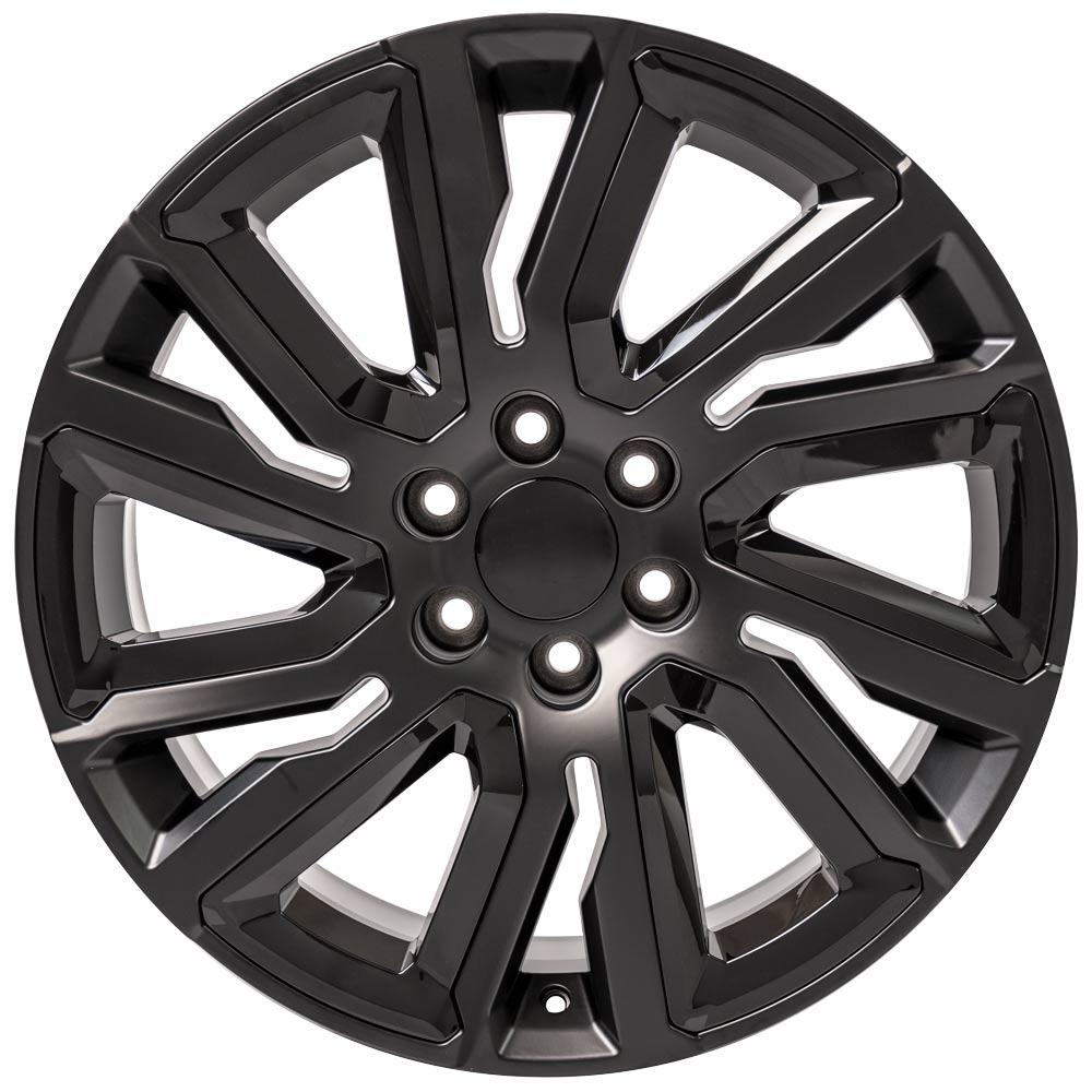 22" Replica CV39 fits GMC Sierra Satin w/Black
