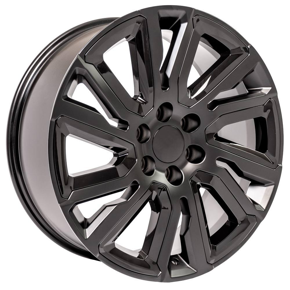 22" Replica CV39 fits GMC Sierra Satin w/Black