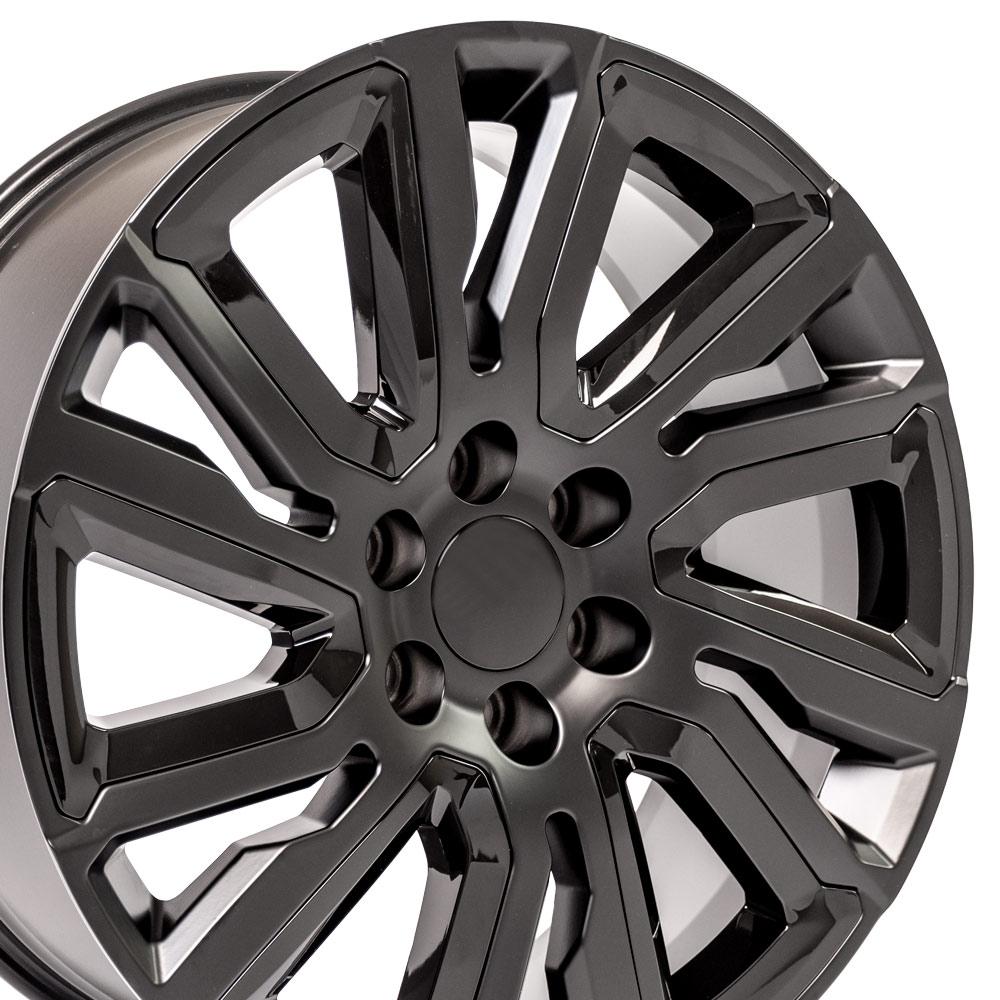CV39 22x9 Satin Black with Gloss Black WHEELS