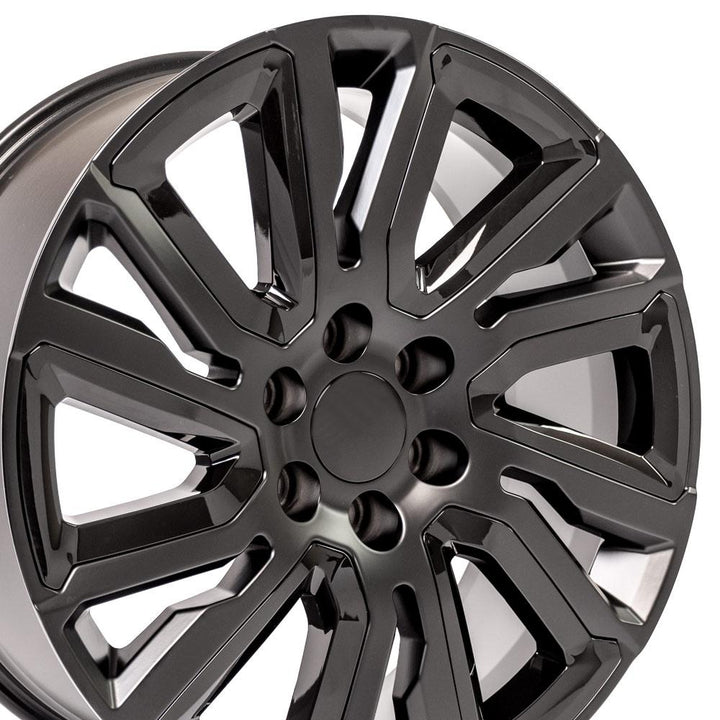 22" Replica CV39 fits GMC Sierra Satin w/Black