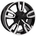 22" Replica CV40 fits Chevrolet Tahoe Black Mach'd